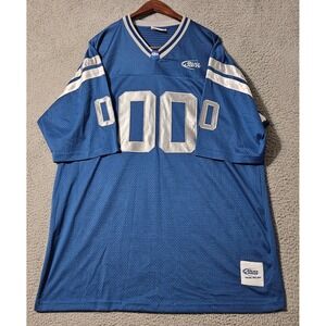 Bud Light Football Jersey Embroidered Sewn #00 Mens Size 2XL XXL Blue